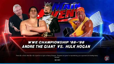 Wwe 2k23 The Main Event Andre The Giant Vs Hulk Hogan For The Wwf