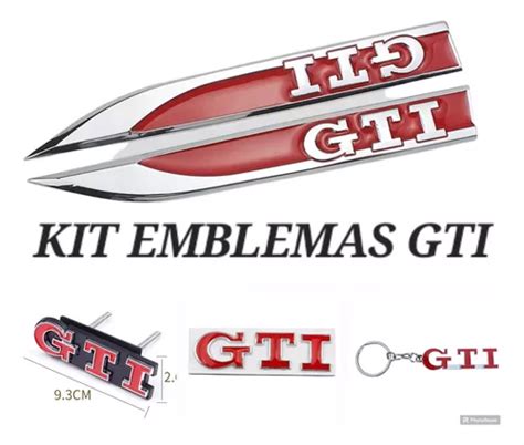 Kit Emblemas Gti Golf Polo Vento Tiguan Jetta Volkswagen Envío gratis