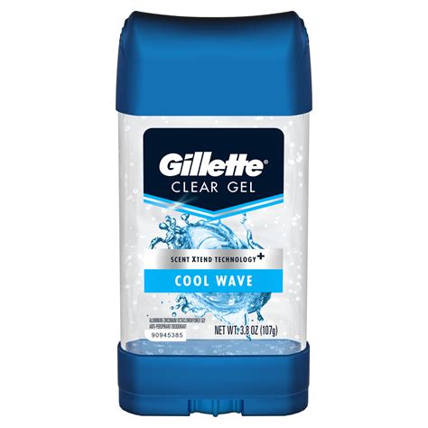 Gillette - Gillette Cool Wave Clear Gel Men’s Antiperspirant and ...