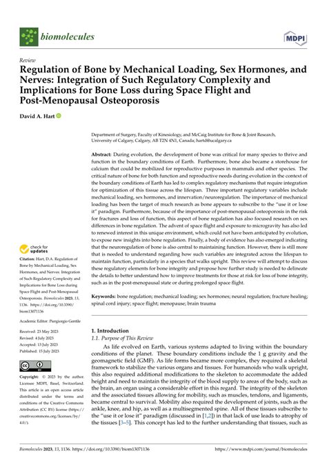 Pdf Regulation Of Bone By Mechanical Loading Sex Hormones And