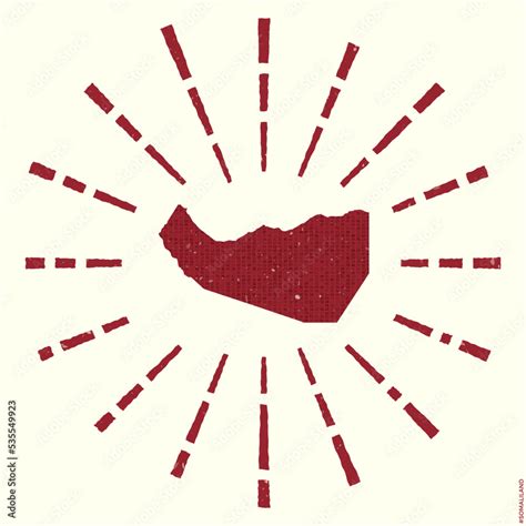 Somaliland Logo Grunge Sunburst Poster With Map Of The Country Shape