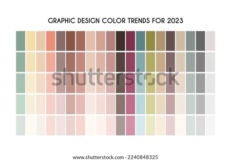 Graphic Design Color Trends 2023 Neutral Stock Vector (Royalty Free ...