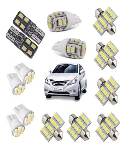 Kit Lampada Led Hyundai Sonata Teto Placa R Pingo Completo