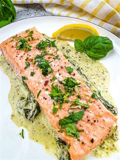 Keto Baked Pesto Salmon Keto Cooking Wins