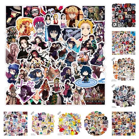 50Pcs Kit Anime Stickers Pegatinas De Anime Nrauto Kimetsu No Yaiba