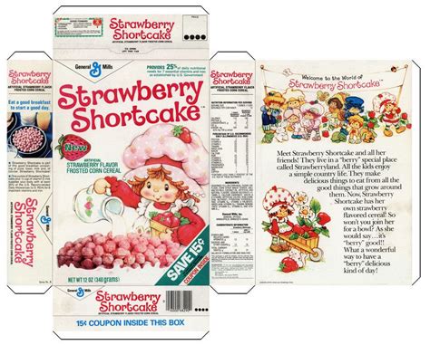 Image Detail For Strawberry Shortcakes Cereal Box Papercraft By