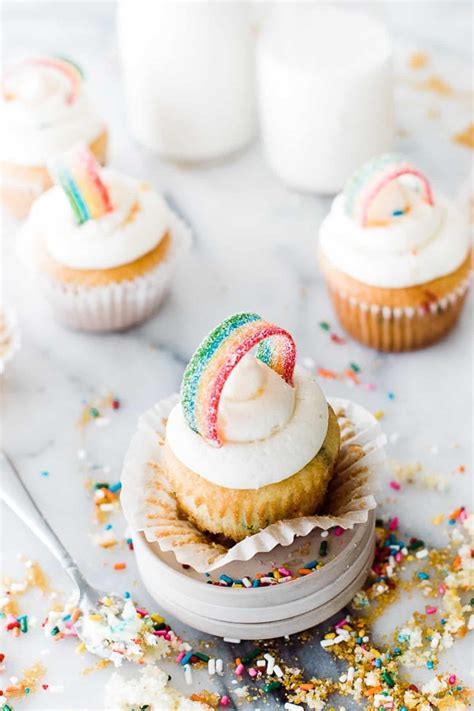 Rainbow Sprinkle Cupcakes