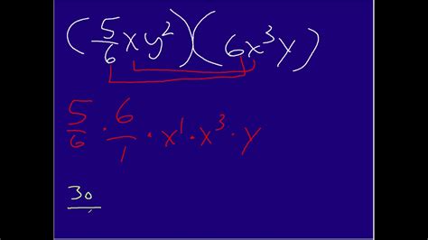 Multiplying Monomials Youtube