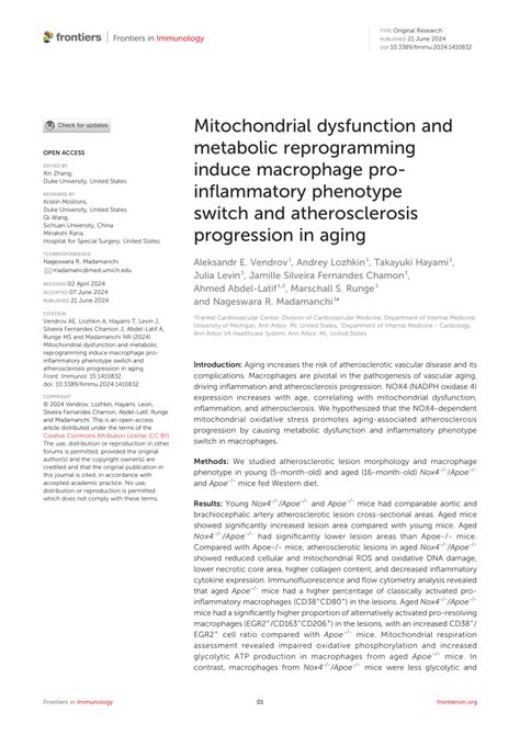 Pdf Mitochondrial Dysfunction And Metabolic Reprogramming Induce