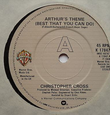 CHRISTOPHER CROSS - Arthur's Theme - Ex Con 7" Single Warner Brothers K ...