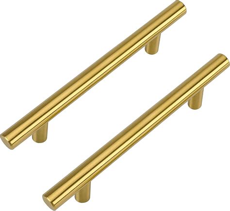 Lontan LS201GD Brushed Brass Drawer Handles Pack Of 5 Gold Amazon