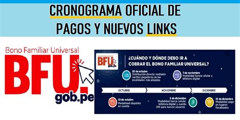 Segundo Bono Familiar Universal Cronograma Oficial De Pagos Y Nuevos Links