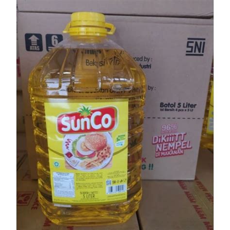 Jual Minyak Goreng Sunco 5liter 5000ml 5L Dirigen Jerigen Atau Galon