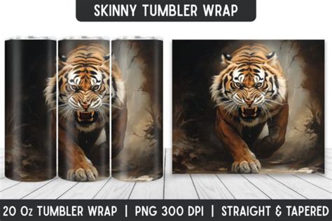 Tiger Tumbler Wrap Sublimation Graphic By Thedigitalstore