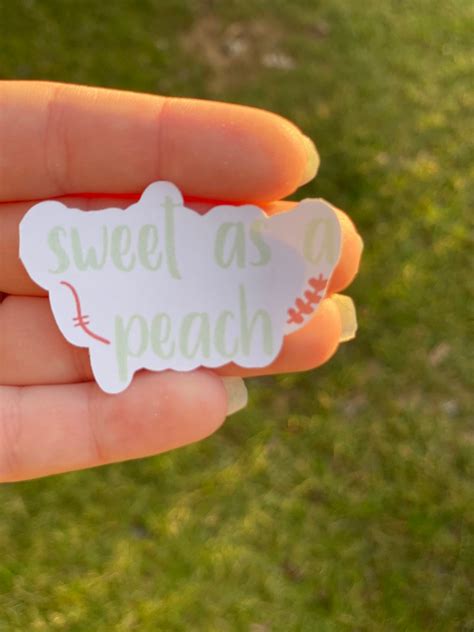 Peach Stickers Waterproof Sticker Pack | Etsy