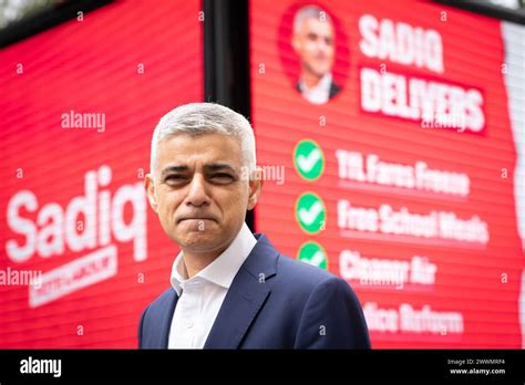 Mayor Of London Sadiq Khan At The Launch Of A Poster Campaign For The