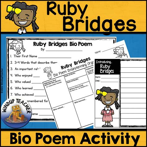 Ruby Bridges Biography Poem Activity And Writing Paper Classful