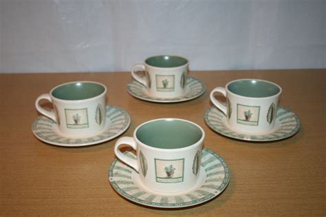 Pfaltzgraff Naturewood Flat Cups And Saucers Usa Q Ebay