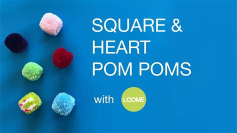 Pom Pom Shapes With Loome Squares And Hearts Youtube