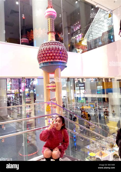 People Visit The Lego Flagship Store At Shanghai Shimao Festival City