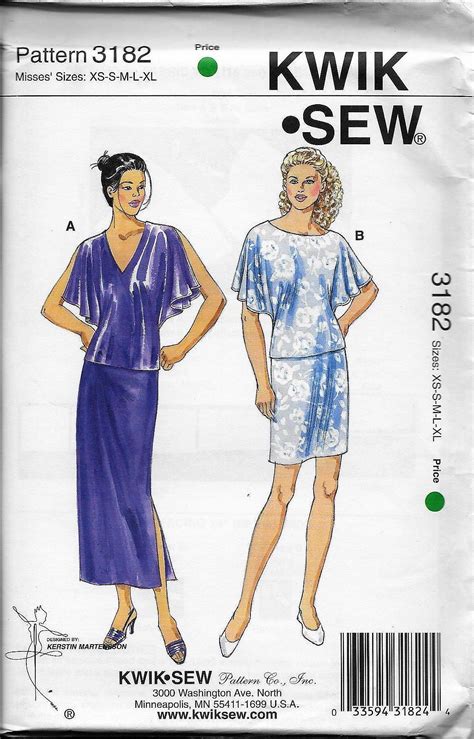 Skirt Patterns Sewing Sewing Skirts Vintage Sewing Patterns Batwing Top Kwik Sew Cut Top