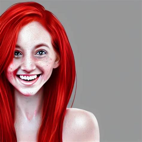 A Cute Red Haired Female With Freckles Smiling Ultra Stable