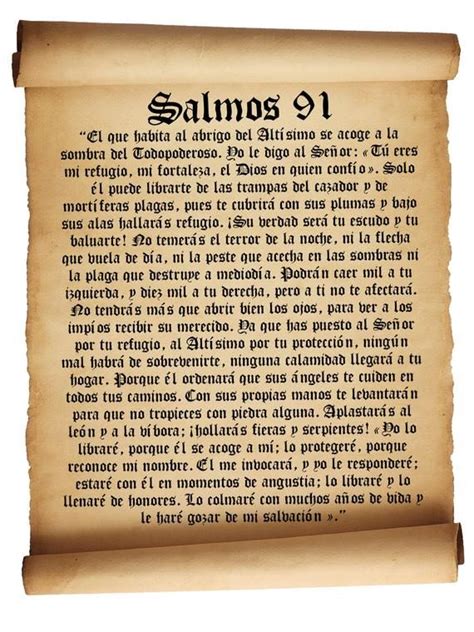 Salmos 91 Printable Psalm 91 In Spanish Bible Poster Spanish Bible