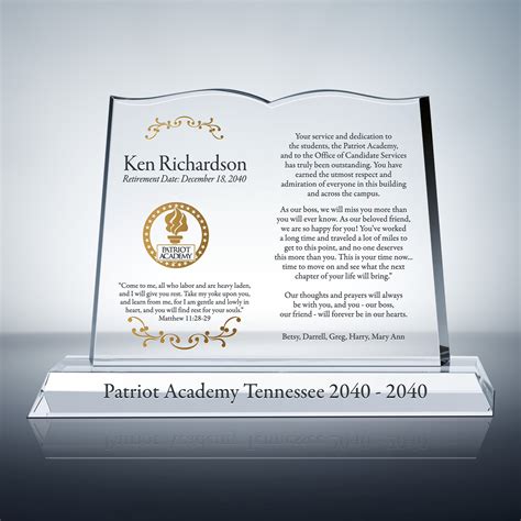 Teacher Retirement Bible Verse (#534-3) | Wording Ideas - DIY Awards