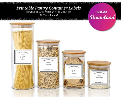 Pantry Labels Instant Download - Etsy