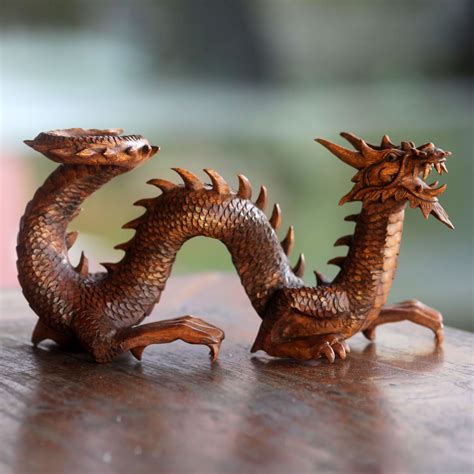 Artisan Hand Carved Balinese Dragon Sculpture - Walking Dragon | NOVICA