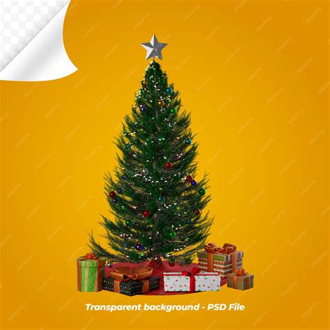 Premium Psd Realistic Christmas Tree Illustration