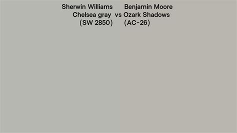 Sherwin Williams Chelsea Gray SW 2850 Vs Benjamin Moore Ozark Shadows