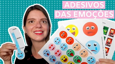 Cartela de Adesivos das Emoções Recursos Terapêuticos para as Emoções