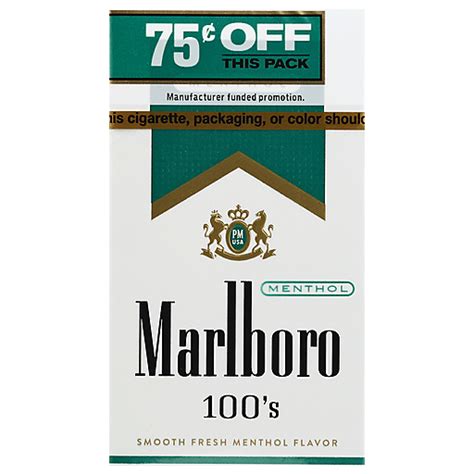 Marlboro Cigarettes, Menthol, Gold Pack, 100's | Shop | Price Cutter