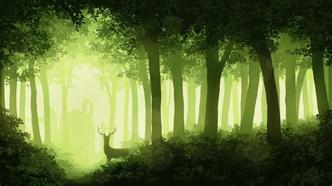 1920x1080 Deer Forest 4k Laptop Full HD 1080P ,HD 4k Wallpapers,Images ...