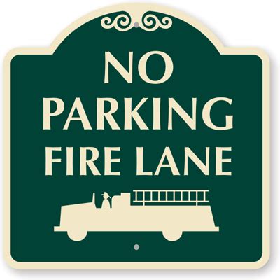 No Parking - Fire Lane Sign , SignatureSign? Series, SKU: K-4890