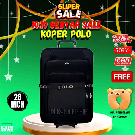 Jual Koper 28 Inch Tas Koper Polo Twin Ukuran Bagasi Polo Kain Wanita