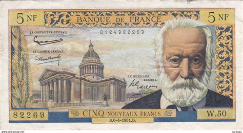 Nf Victor Hugo Billete De Francia De Francs Del