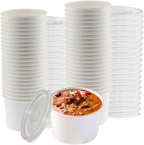 Amazon Smygoods 8oz Paper Soup Containers With Lids Disposable