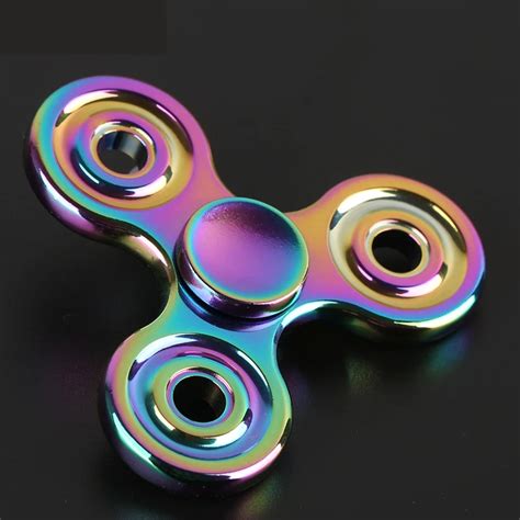 Tri Fidget Hand Spinner Metal Triangle Torqbar Zinc Alloy Puzzle Finger