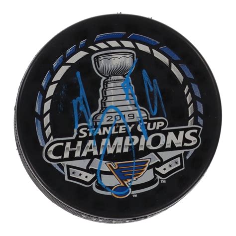 Vladimir Tarasenko Signed 2019 Stanley Cup Champions Logo Hockey Puck ...