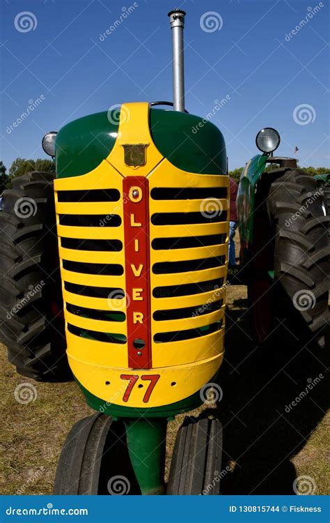 Restored Oliver 77 Tractor And Grill Editorial Stock Image Image Of