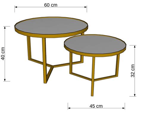 Conjunto Mesa De Centro Redonda Dallas Amadeirado Espelho