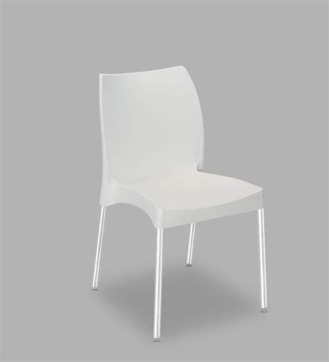 Buy Novella NS07SS Plastic Chair In Milky White Finish At 24 OFF By