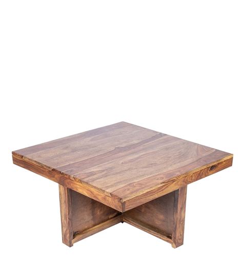 Buy Russell Sheesham Wood Nesting Coffee Table Set In Teak Finish With