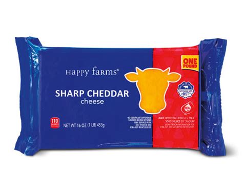 Happy Farms Sharp Cheddar Cheese Block Oz Aldi Us Aldi Us