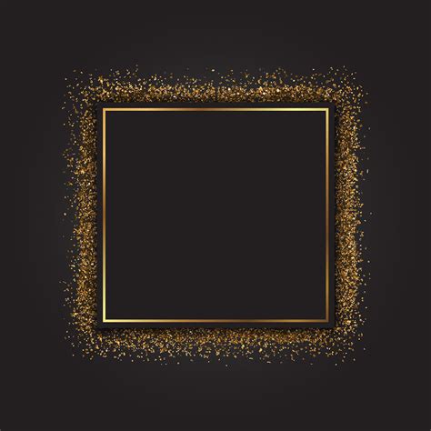 Gold Glitter Frame Vector Art At Vecteezy