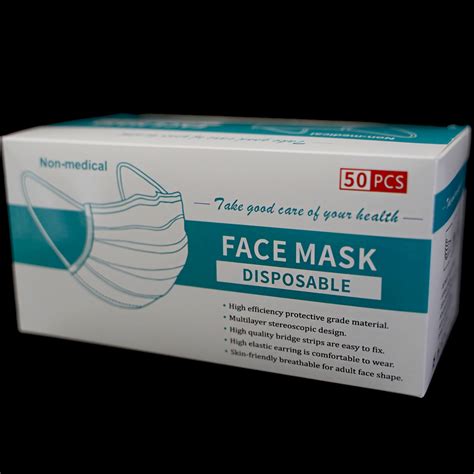 Non Medical 3 Layers Disposable Face Mask Pack Of 50 Face Mask Disposable Medical