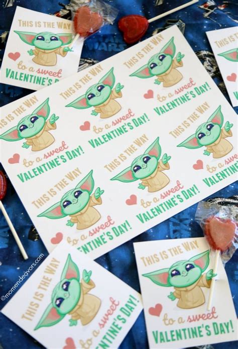 Printable Baby Yoda Valentines Mom Endeavors