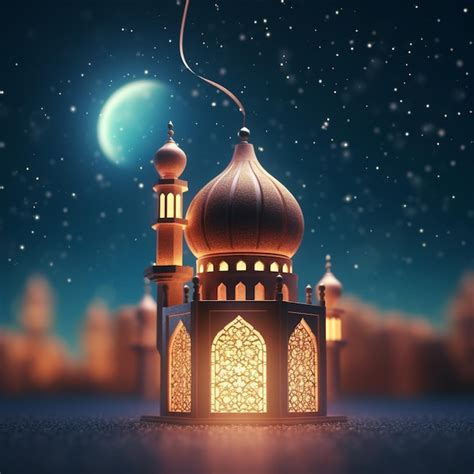 Premium AI Image | Islamic Mosque background